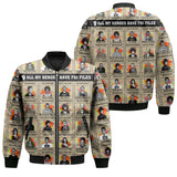 All My Heroes Have FBI Files Bomber Jacket