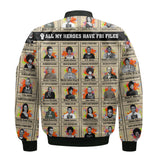 All My Heroes Have FBI Files Bomber Jacket