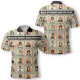 All My Heroes Have FBI Files Polo Shirt