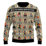 All My Heroes Have FBI Files Ugly Sweater