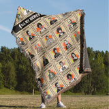All My Heroes Have FBI Files Jacquard Woven Blanket