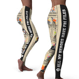 All My Heroes Have FBI FIles Leggings