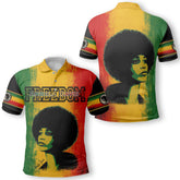 Angela Davis Rasta Freedom Polo Shirt