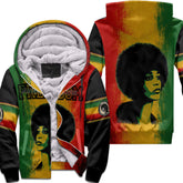 Angela Davis Rasta Freedom Sherpa Hoodie