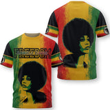Angela Davis Rasta Freedom T Shirt