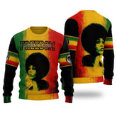 Angela Davis Rasta Freedom Ugly Sweater