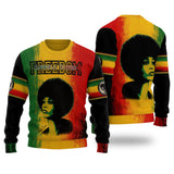 Angela Davis Rasta Freedom Ugly Sweater