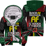 Black AF Professional AF Sherpa Hoodie