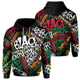 Black History Hoodie, Graffiti Pan-African Pride Hoodie Pullover Hoodie