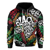 Black History Hoodie, Graffiti Pan-African Pride Hoodie Pullover Hoodie