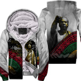 Black History Short Sherpa Hoodie, Forward Ever Backward Never African Pride Sherpa Hoodie