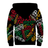 Black History Short Sherpa Hoodie, Graffiti Pan-African Pride Sherpa Hoodie