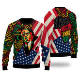Black History Ugly Sweater, Malcolm X Pan-African Ugly Sweater