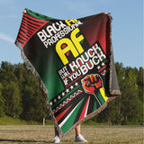 Black AF Professional AF Jacquard Woven Blanket
