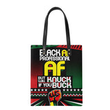 Black AF Professional AF Leather Ordinary Tote Bag