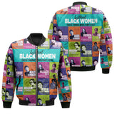Black Woman Bomber Jacket