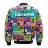 Black Woman Bomber Jacket