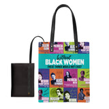 Black Women Leather Ordinary Tote Bag