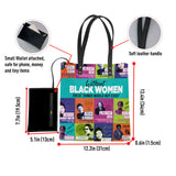 Black Women Leather Ordinary Tote Bag