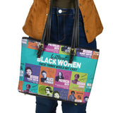 Black Women Leather Tote Bag
