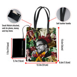 Malcolm X Leather Ordinary Tote Bag