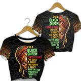 Black Queen Croptop T Shirt
