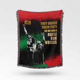 They Raised Their Fists Jacquard Woven Blanket
