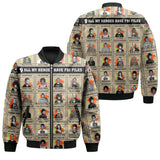 All My Heroes Have FBI Files Bomber Jacket