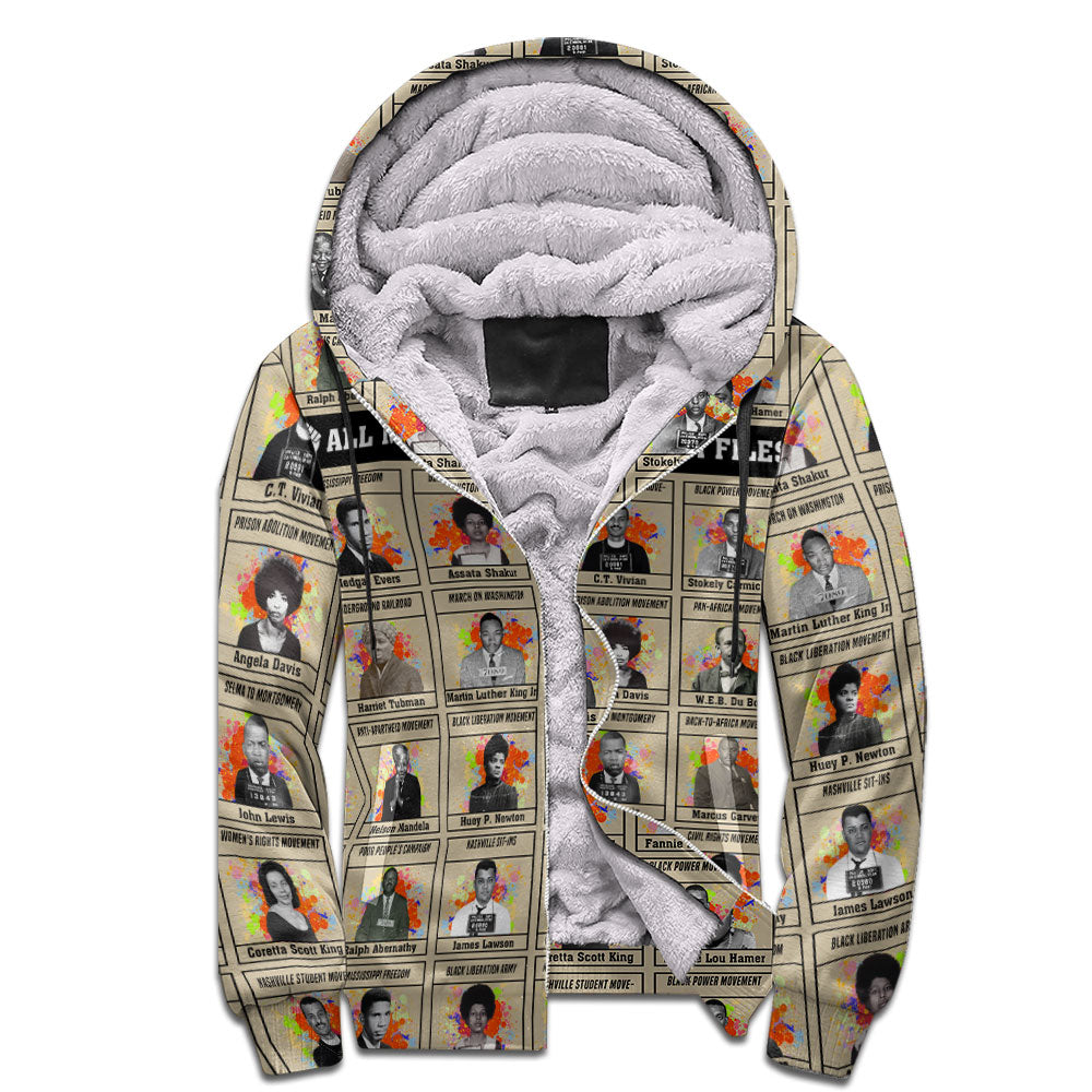 All My Heroes Have FBI Files Sherpa Hoodie