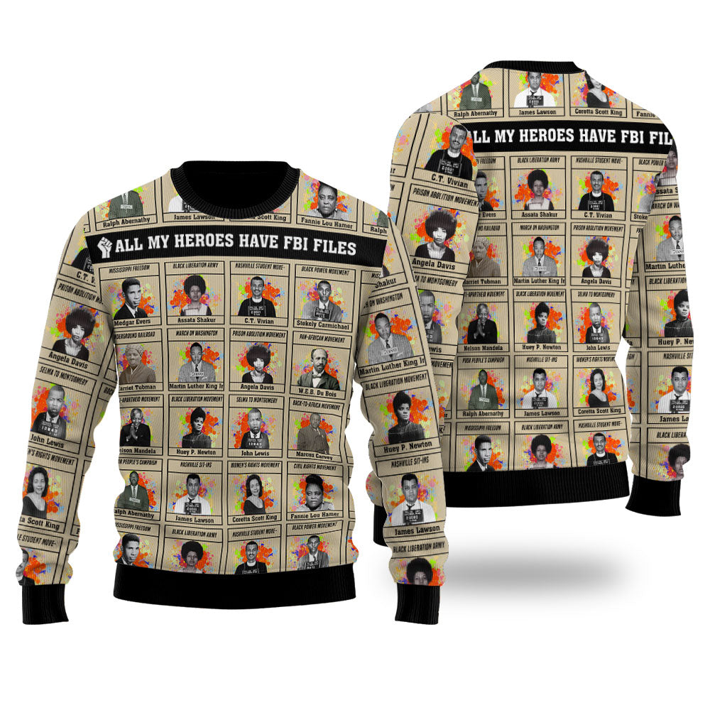 All My Heroes Have FBI Files Ugly Sweater