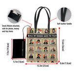 All My Heroes Have FBI Files Leather Ordinary Tote Bag