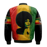 Angela Davis Rasta Freedom Bomber Jacket
