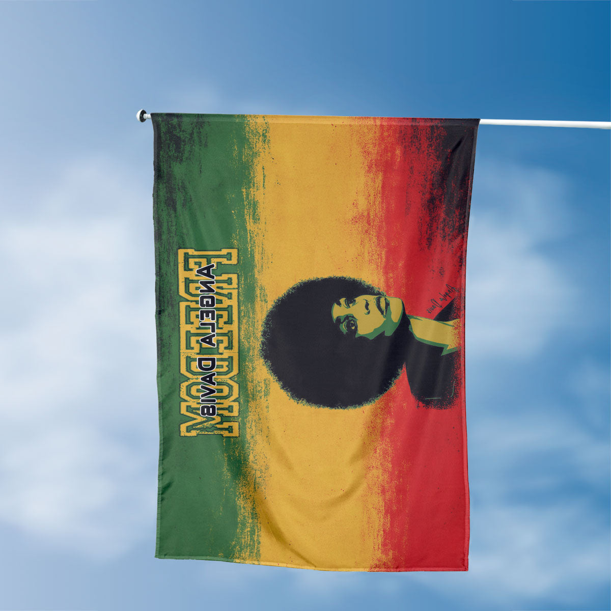 Angela Davis Rasta Freedom Flag