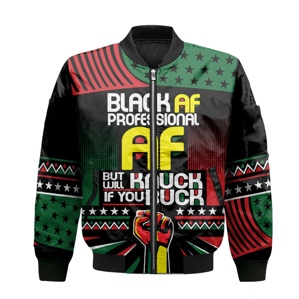 Black AF Proffessional AF Bomber Jacket