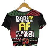 Black AF Proffessional AF Croptop T Shirt