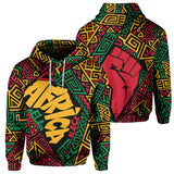 Black History Hoodie, Africa Black Power Pattern Hoodie Pullover Hoodie