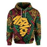 Black History Hoodie, Africa Black Power Pattern Hoodie Pullover Hoodie