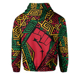 Black History Hoodie, Africa Black Power Pattern Hoodie Pullover Hoodie