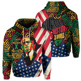 Black History Hoodie, Malcolm X Pan-African Hoodie Pullover Hoodie