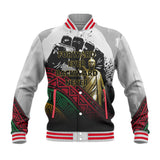 Black History Short Baseball Jacket, Forward Ever Backward Never African Pride Baseball Jacket