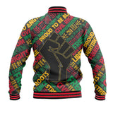 Black History Baseball Jacket, Raised Fist Freedom & Civil Rights Tribute Baseball Jacket