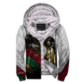 Black History Short Sherpa Hoodie, Forward Ever Backward Never African Pride Sherpa Hoodie