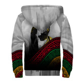 Black History Short Sherpa Hoodie, Forward Ever Backward Never African Pride Sherpa Hoodie