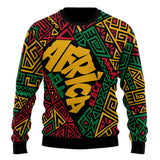 Black History Ugly Sweater, Africa Black Power Pattern Ugly Sweater