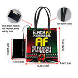Black AF Professional AF Leather Ordinary Tote Bag