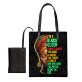 Black Queen Leather Ordinary Tote Bag