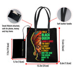 Black Queen Leather Ordinary Tote Bag