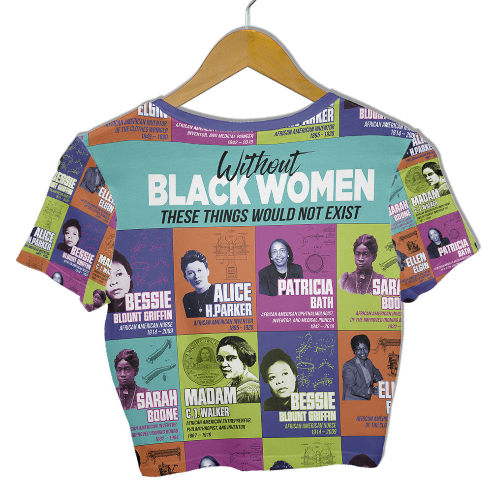 Black Woman Croptop T Shirt