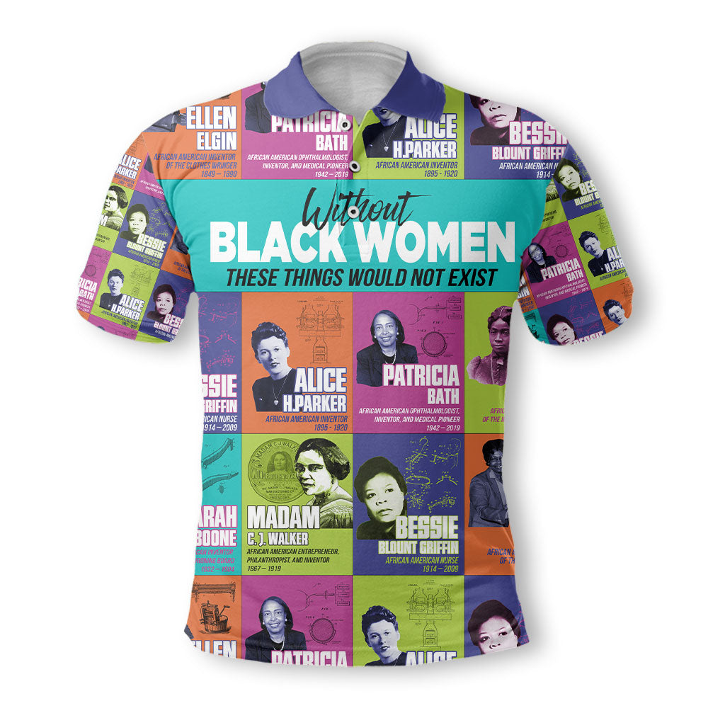 Black Woman  Polo Shirt