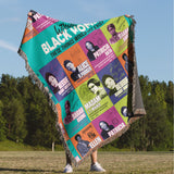 Black women Jacquard Woven Blanket